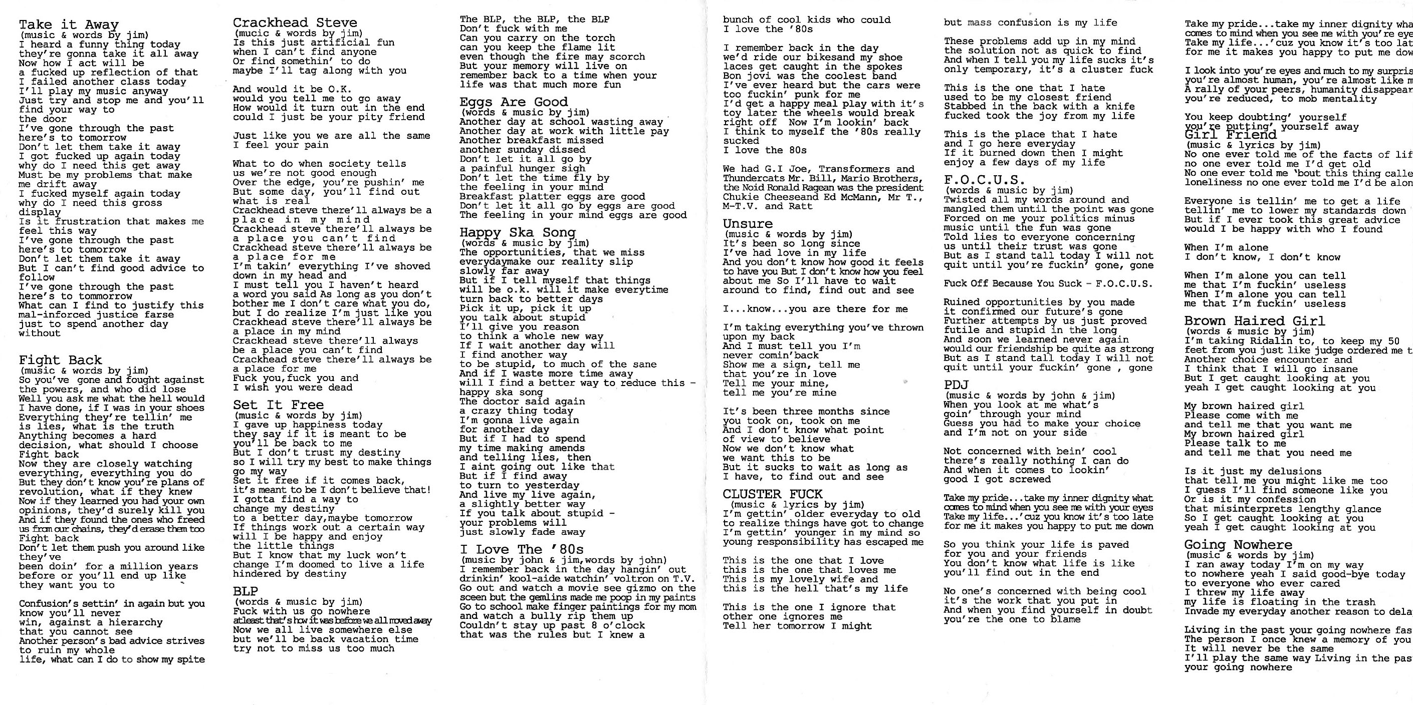 1998 - No Refills inside booklet