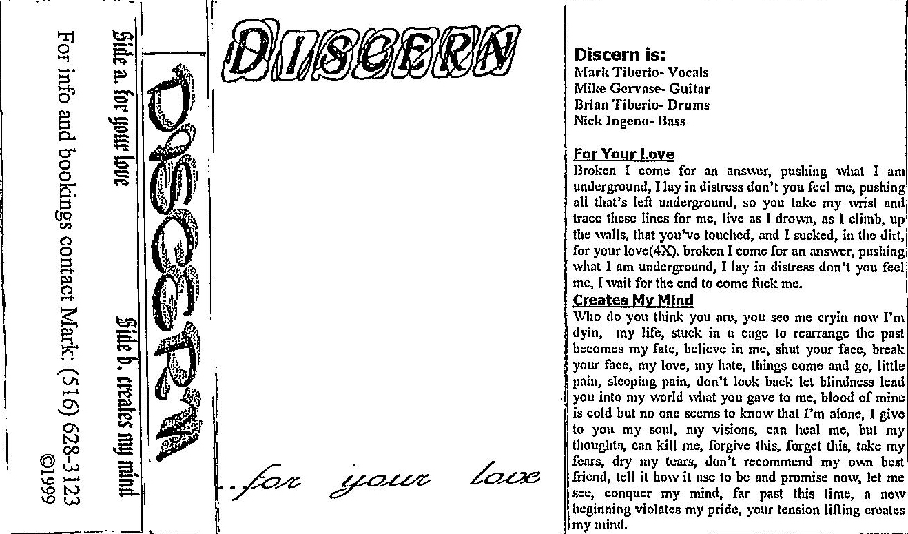 1999 - For Your Love inside